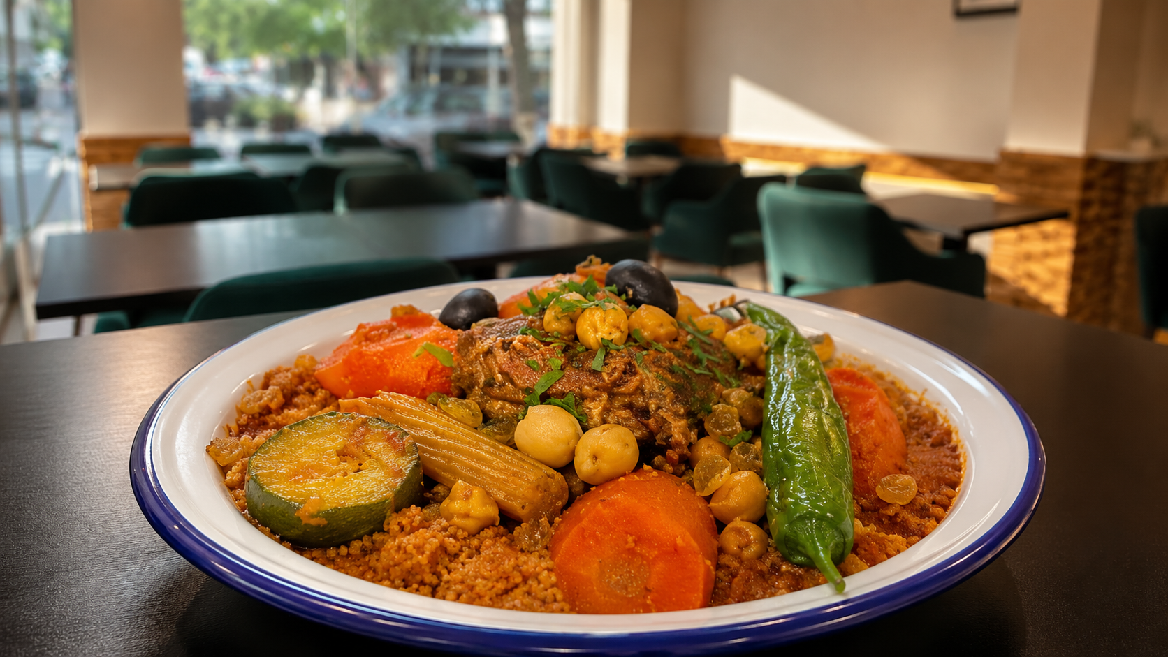 Couscous agneau servi au restaurant Carthage Annecy