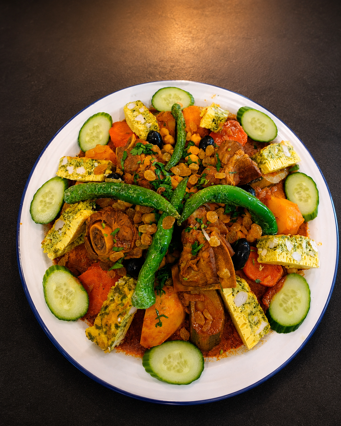 Couscous tunisien servi chez Carthage Annecy